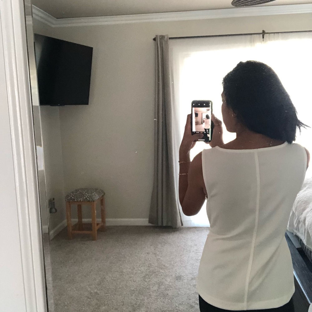 Ann Taylor white bow blouse - Picture 5 of 6